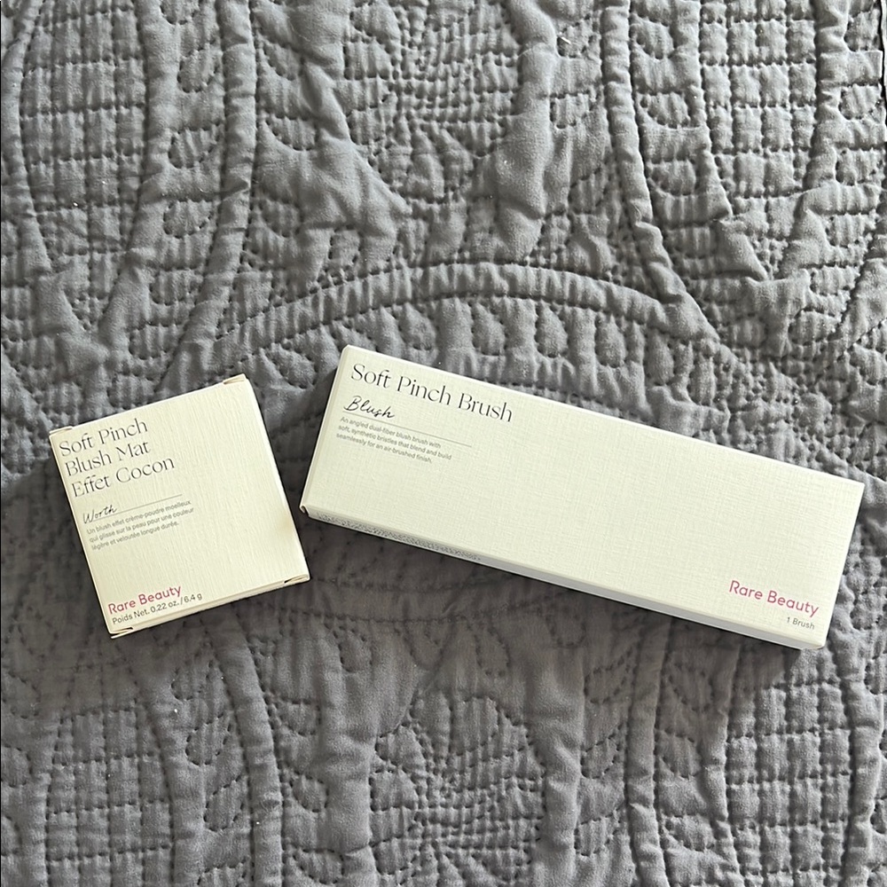 NEW Rare Beauty Soft Pinch Blush in Worth and Blush Brush Duo